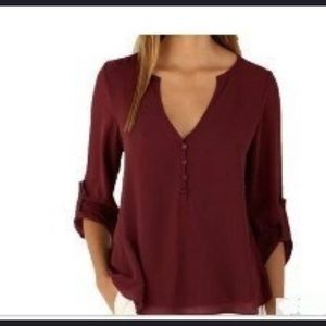 Sheer Blouse with button accents